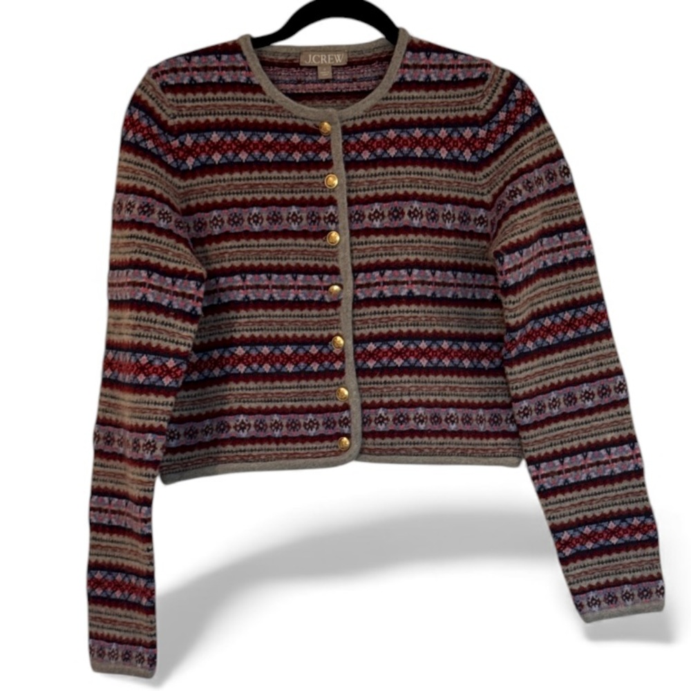 J. Crew Multicolor Patterned Cardigan - Picture 2 of 12